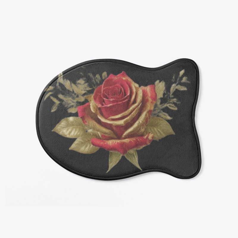 Golden Red Rose on pet wear