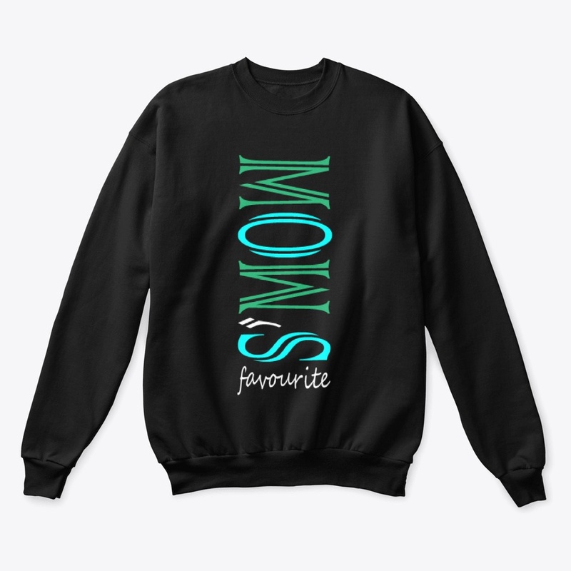 moms favorite family matching black tee