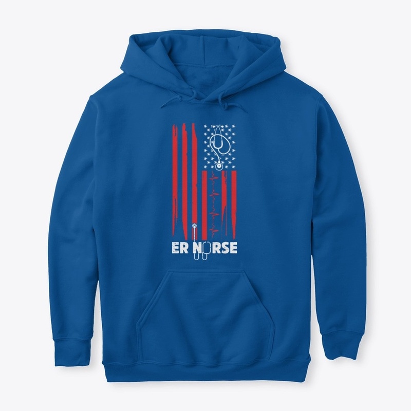 American Flag Nurse -  ER Nurse Gift