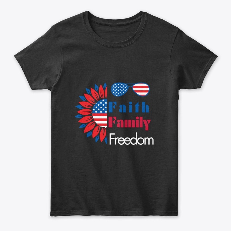 4th July Faith Family Freedom Graphic