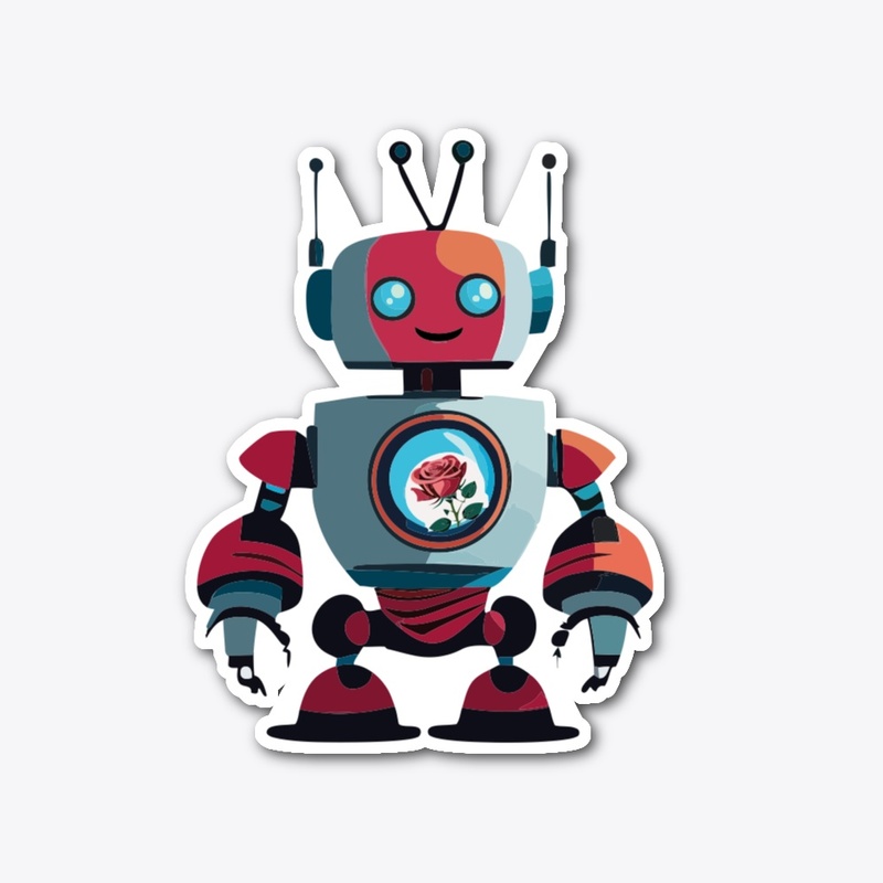 ROSE ROBOT STICKER