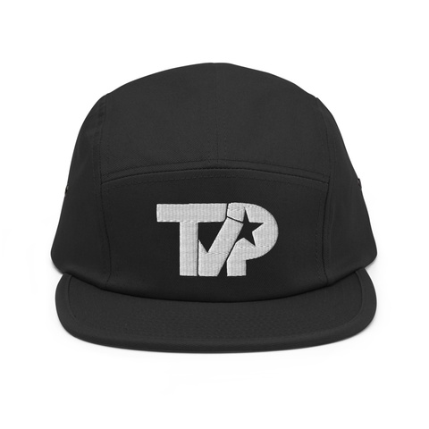 Tv Hat Black T-Shirt Embroidery Front