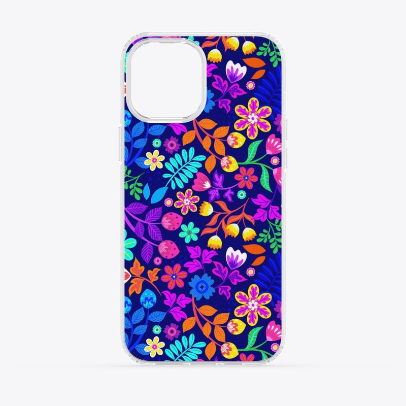 Hand painted exotic floral pattern