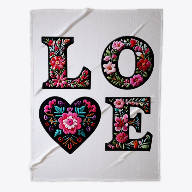 Stylish Cute Floral Love Valentine White