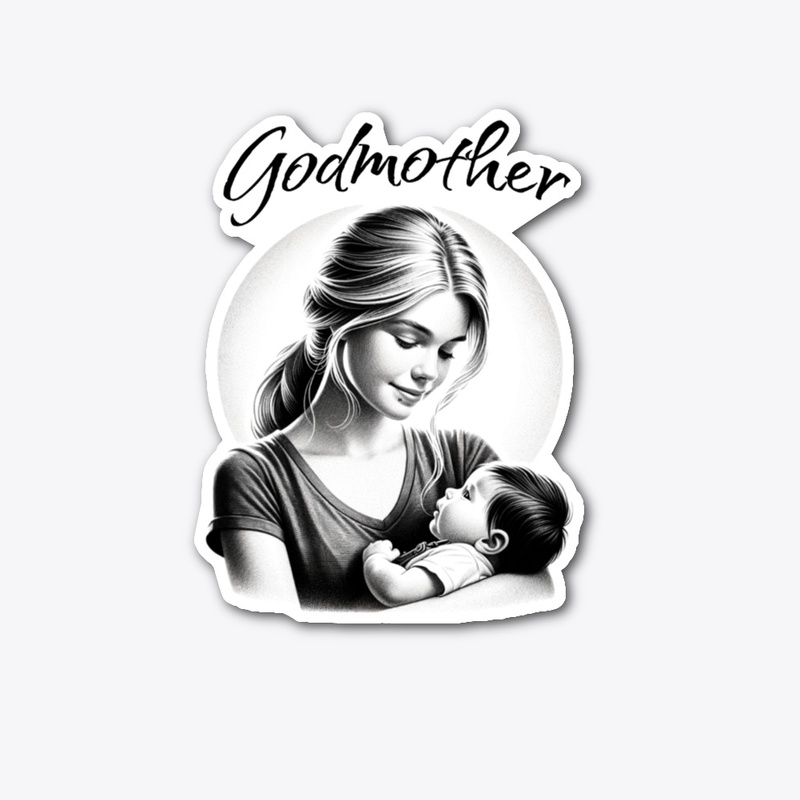 Godmother Pencil Drawing Baptism