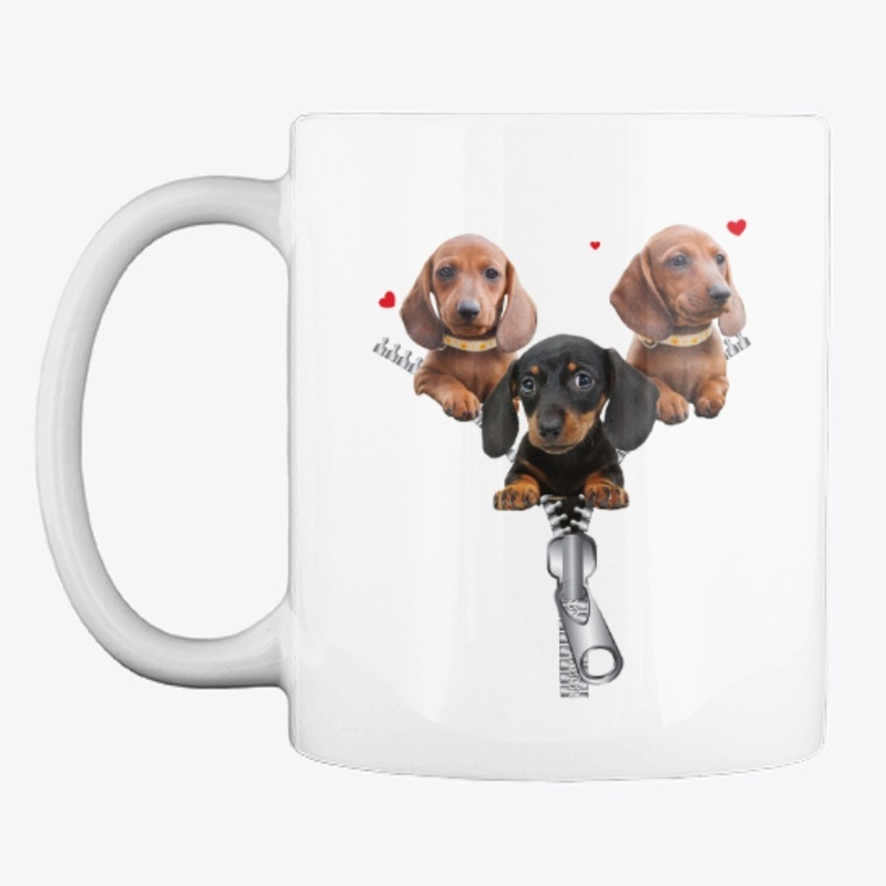 SHN 7 Zipper Dachshund die cut