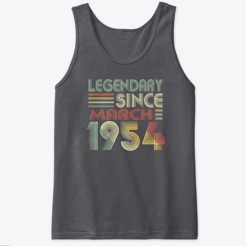 March 1954 T-Shirt 65 Years Old Birthday
