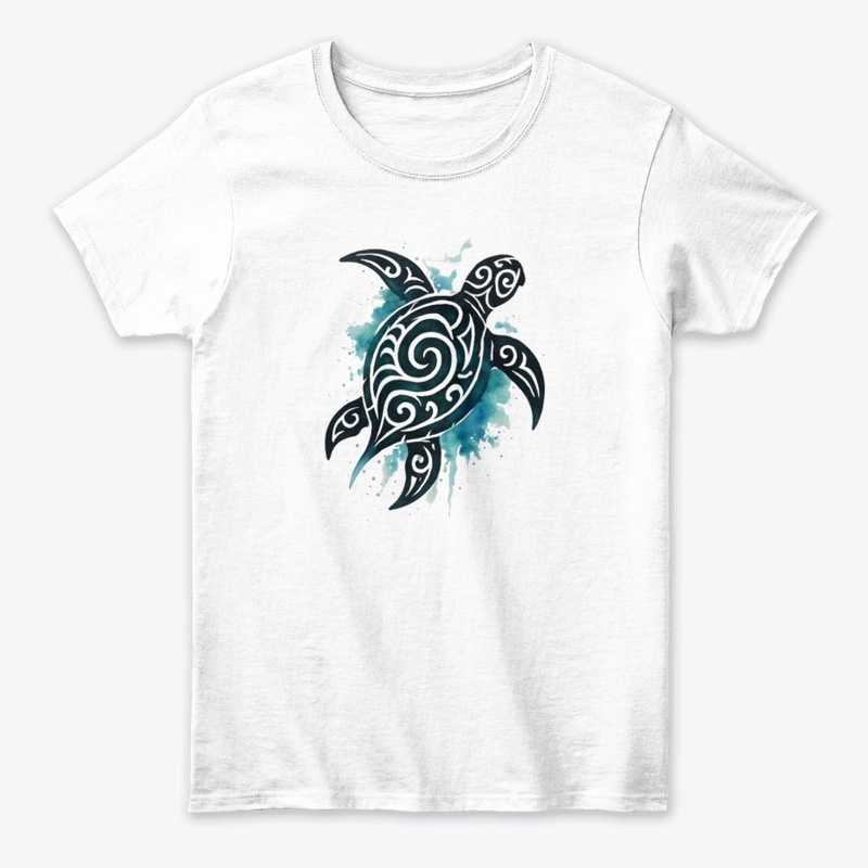 Tribal Turtle Watercolor Art
