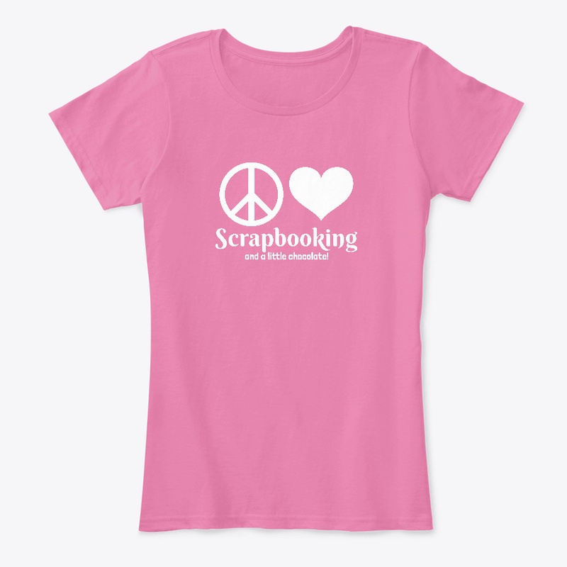 Peace Love Scrapbooking Chocolate Tee