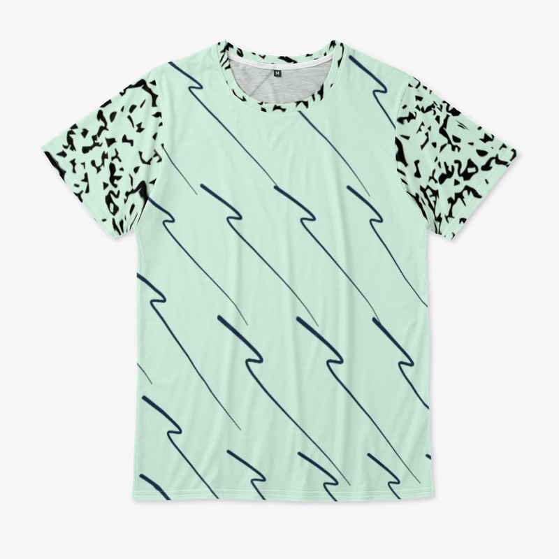 Contrast with wavey lines 