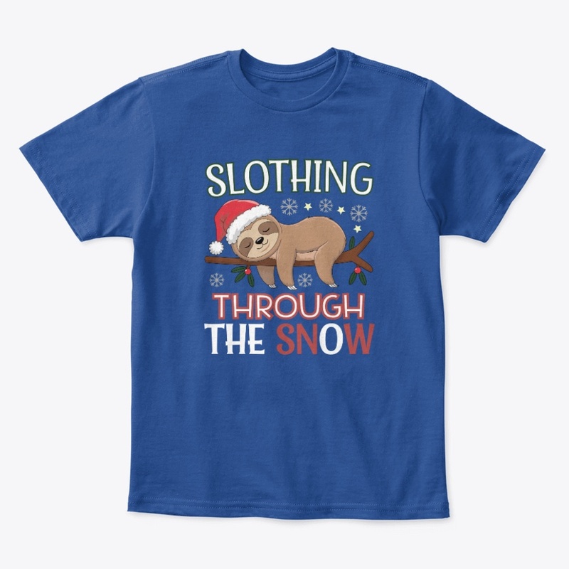 Sleeping Sloth Christmas T-shirt Gift
