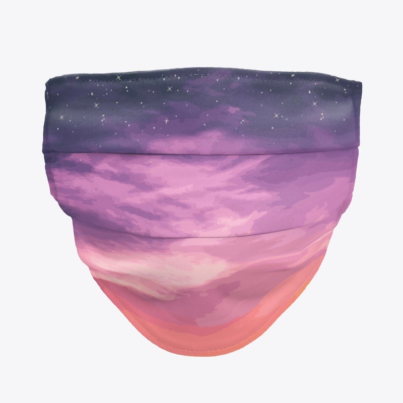 Colorful Sunset With Stars