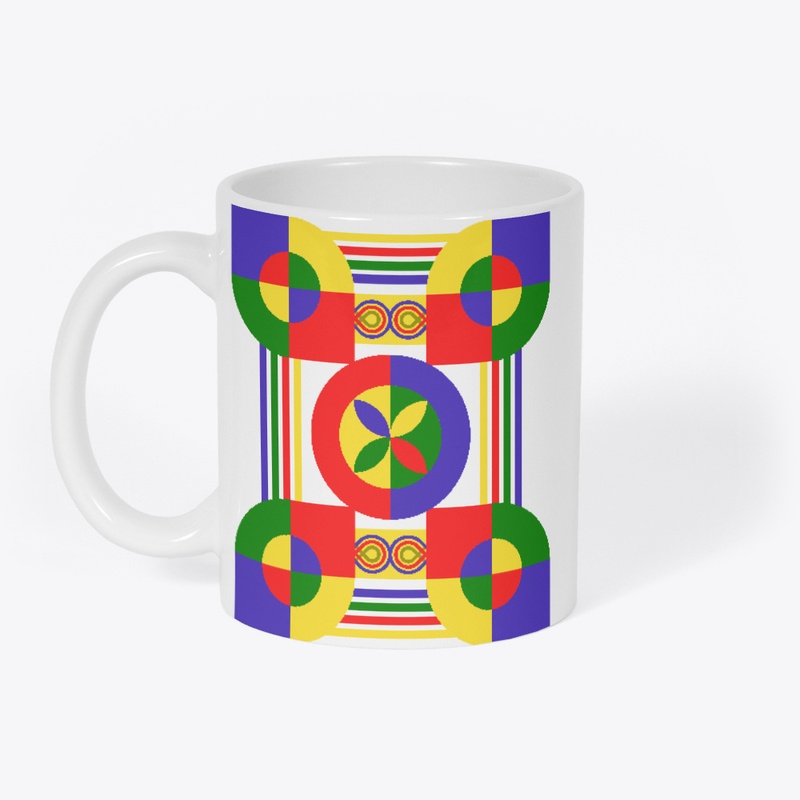 Tribal Geometric design primary color