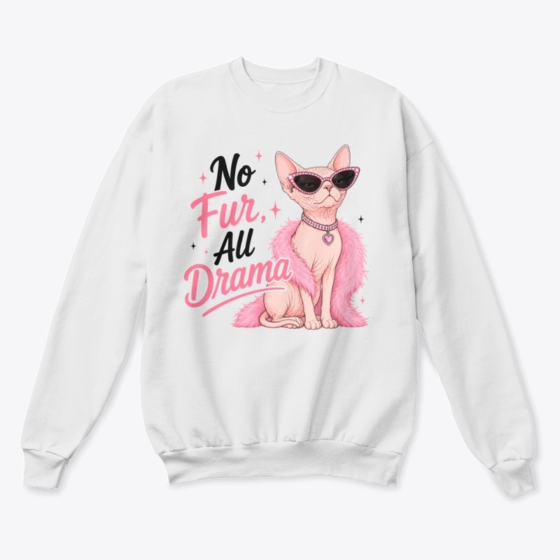 No Fur All Drama Sphynx Cat