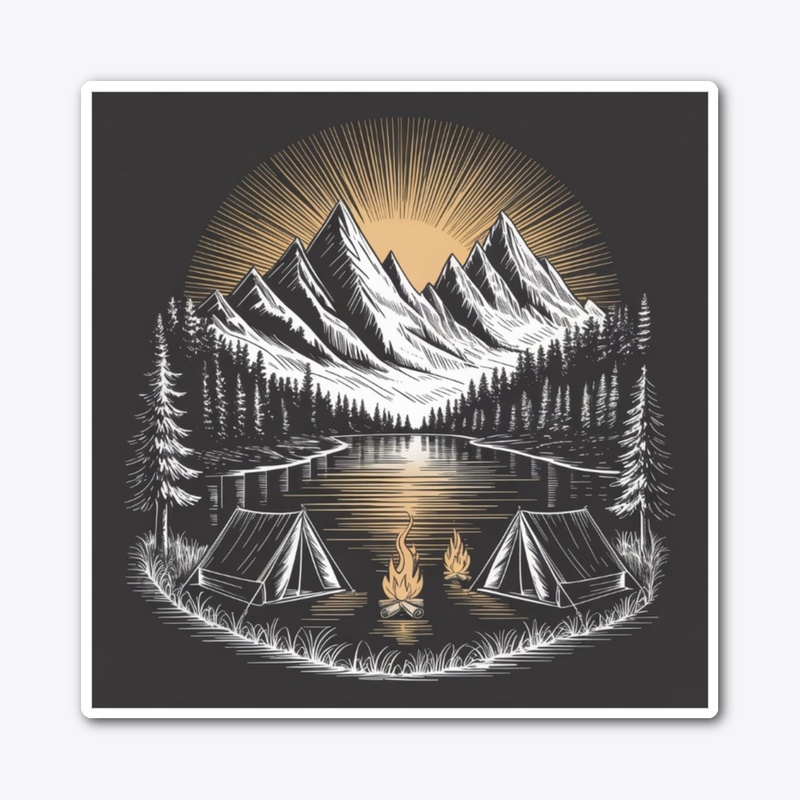Cozy Camping with Mountain Design