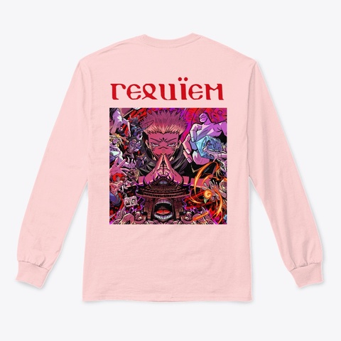 Requiem Long Tee Light Pink T-Shirt Back