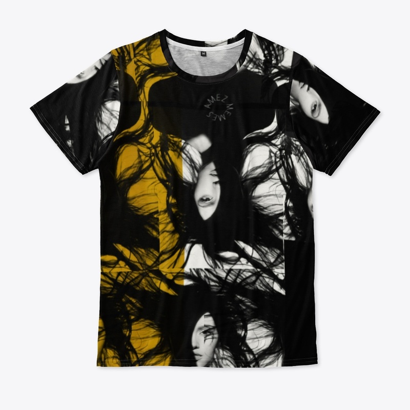 Woman Pink Yellow Pattern 