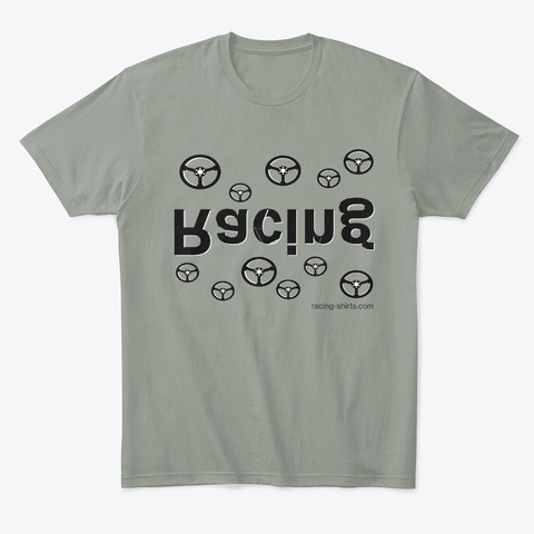 Racing, Steering Wheel Grey Camiseta Front