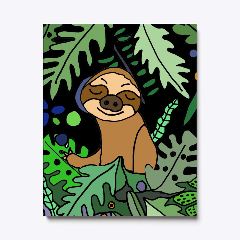 Cool Sloth in the Jungle Art