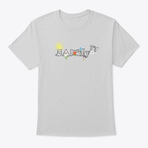 Ja Mily Tv Logo Tapa & Flowers Light Steel T-Shirt Front