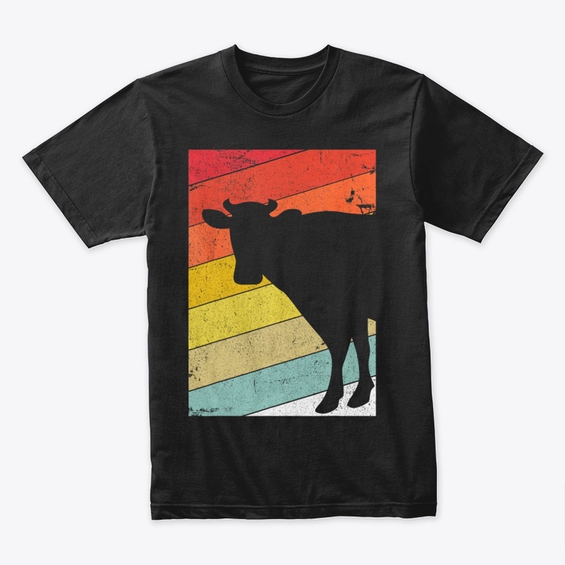 Cow Retro Vintage Farmer Shirt Men