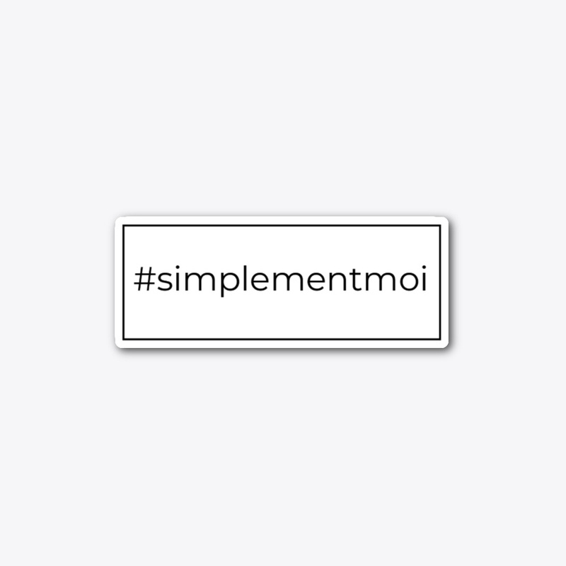 autocollant #simplementmoi blanc