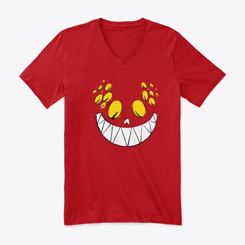 Creepy eye hallowen smile cuphead spider