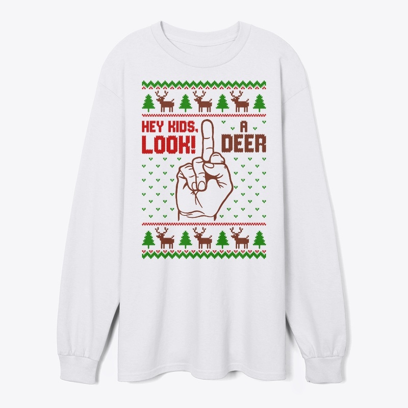 hey kids look a deer ugly sweater