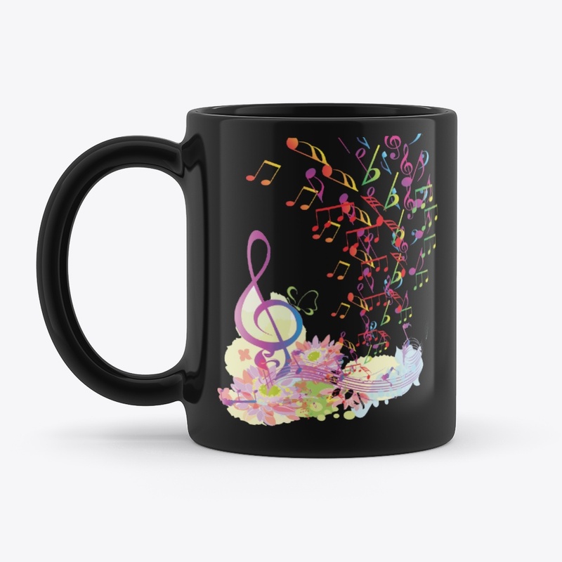 Unique music art coffee mug