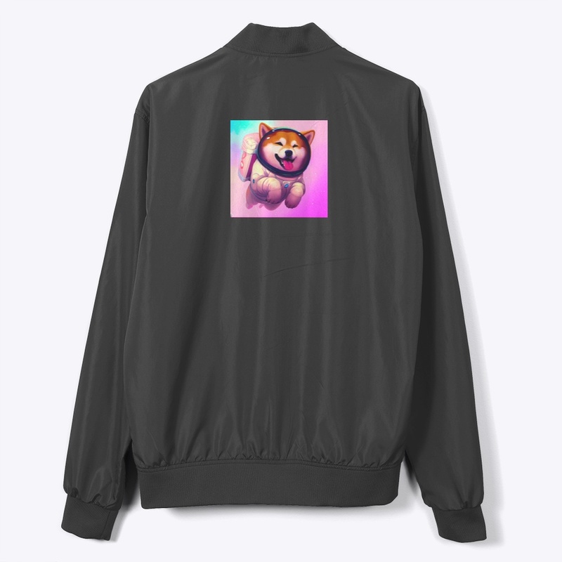 Cute happy shiba inu astronaut