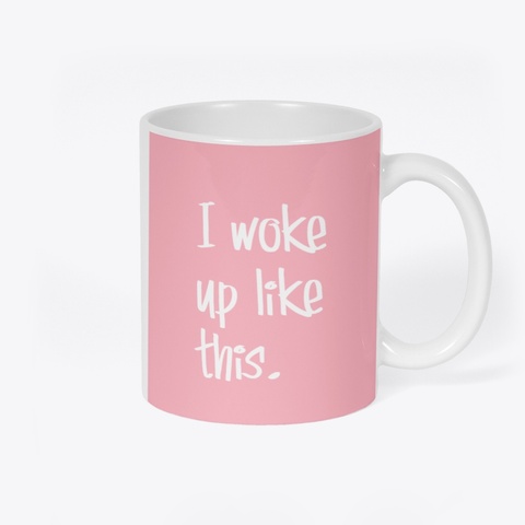 Half Hearted Girl Squad Coffee Mug Pastel Pink T-Shirt Back