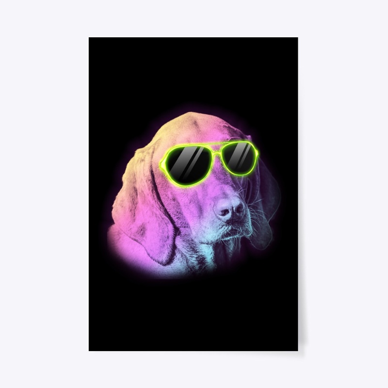 Neon Vizsla Disco Themed Gift