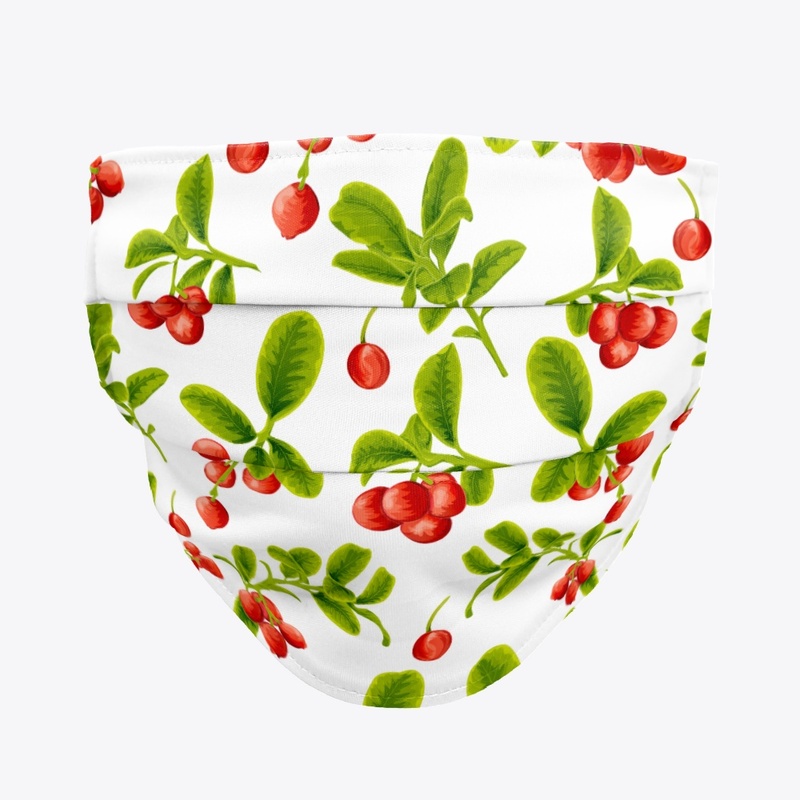 White Lingonberry Face Mask