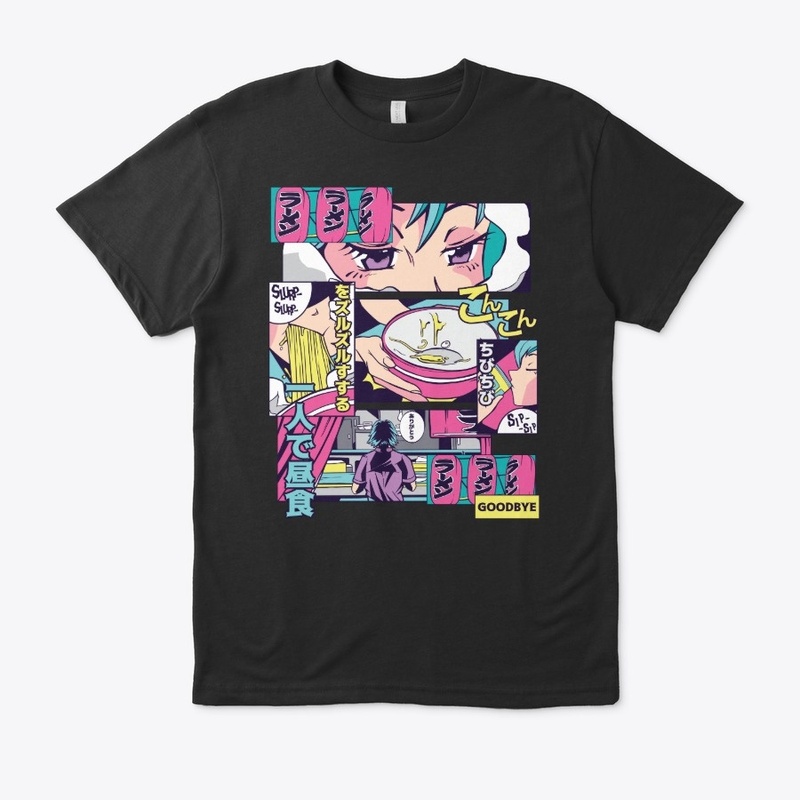 Anime Vaporwave Ramen Shop