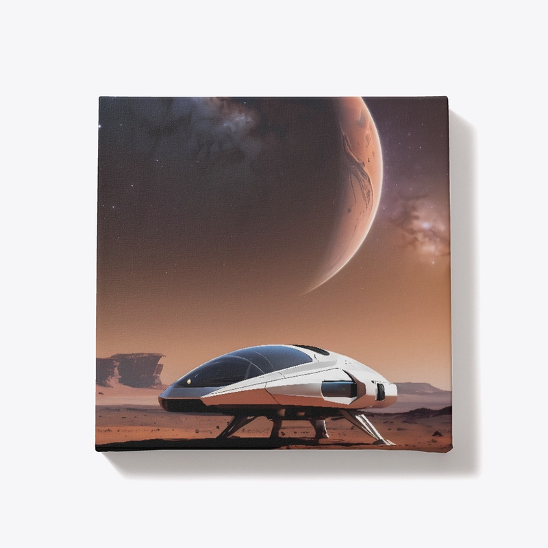 A spaceship on mars