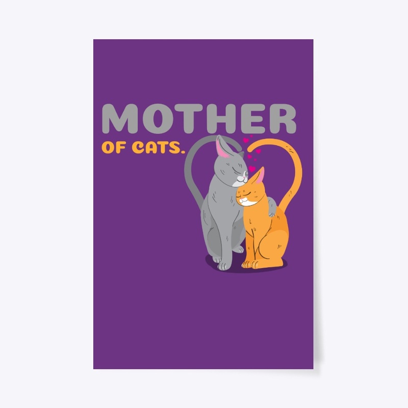 MOTHER OF CATS  T SHIRT,MUG,BAG...