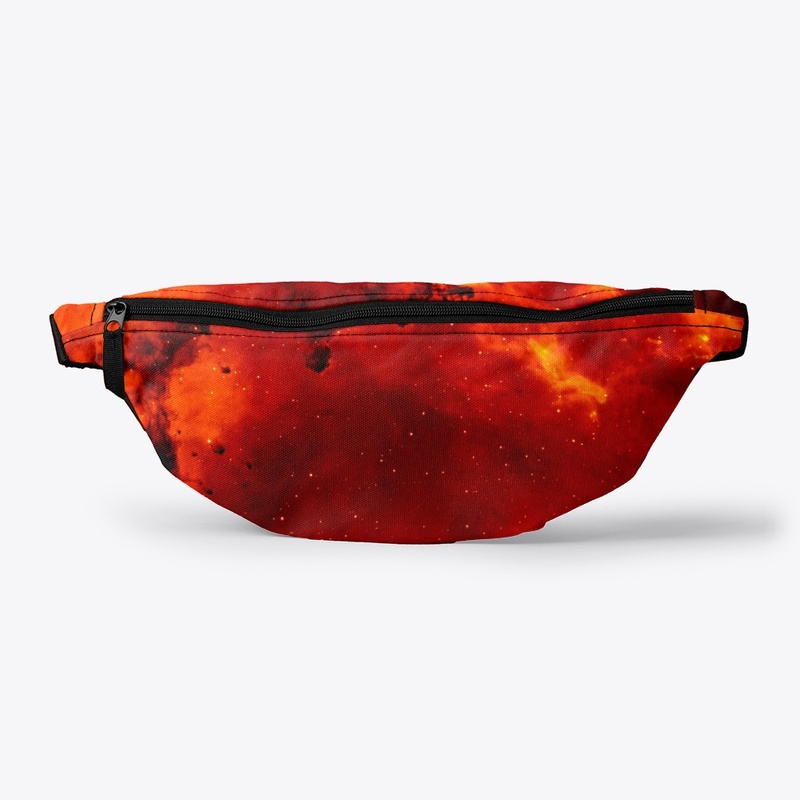 Abstract Reddish Orange Cloud Design