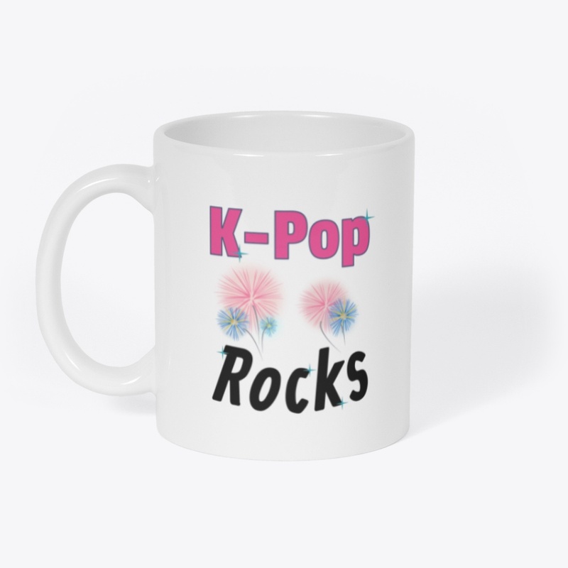 K-Pop Rocks - Fireworks and Stars White