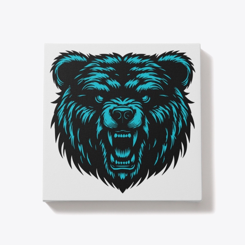 Powerful Angry Bear Artwork
