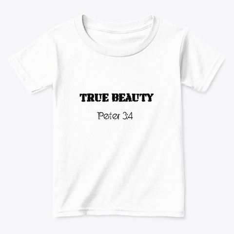 True Beauty White  Camiseta Front