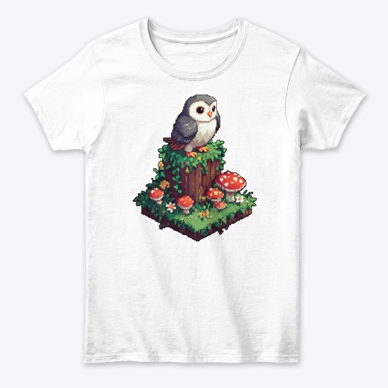 Retro Pixel Nature Bicycle Scene