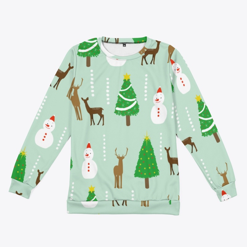 Christmas Trees Snowmen Reindeers Snow