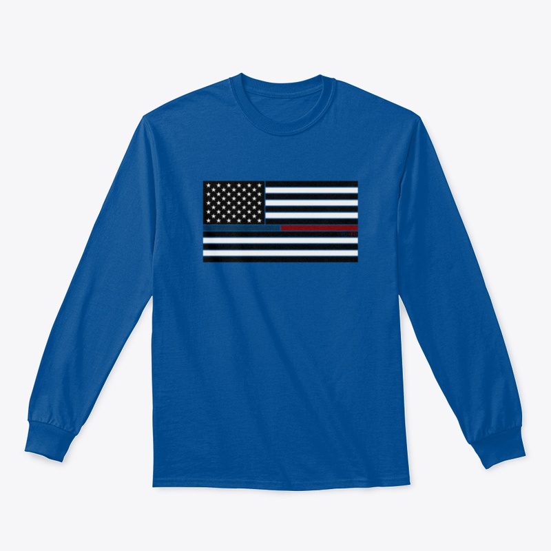 Horizontal Blue and Red Flag