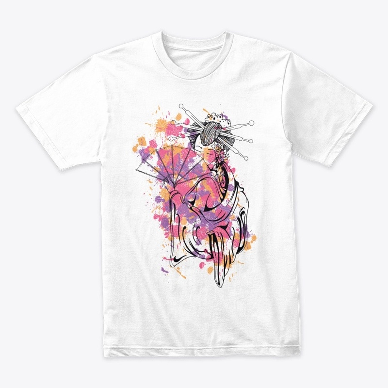 Designious tshirt design of a Geisha