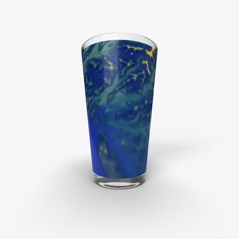 Abstract Reef Coral Tie-dye Design