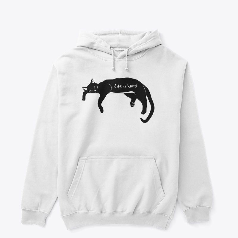 Sleeping black cat 