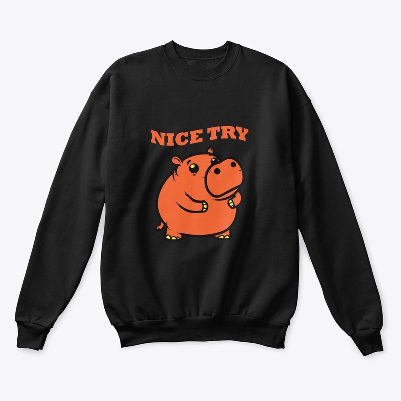 Nice Try Hippo Cartoon