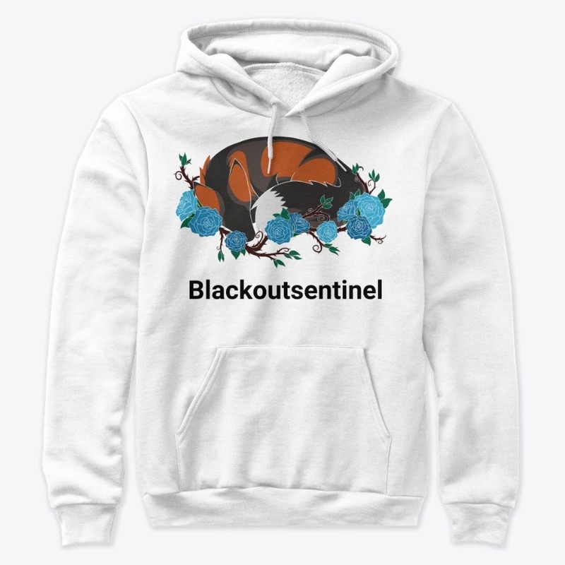 Laying fox with roses 2