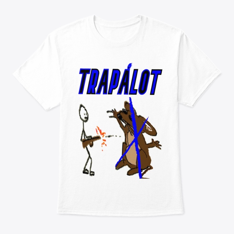 TRAPALOT "NO MOUSES" BLUE LOGO TEE