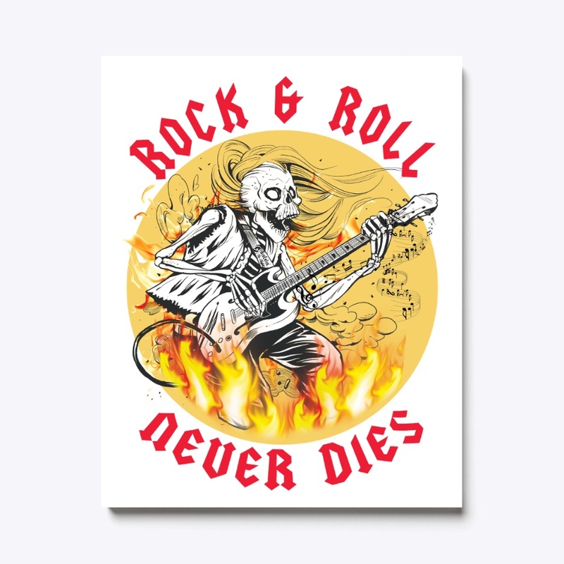 Rock And Roll Never Dies White Shirt